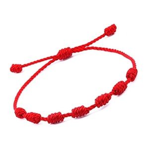 Luck Red 7 knots for protection Bracelet